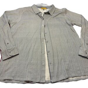 G.I.G.A. DX by Killtec Button GRAY Geometric SHIRT Size 38/8 Urban Traveler 1981